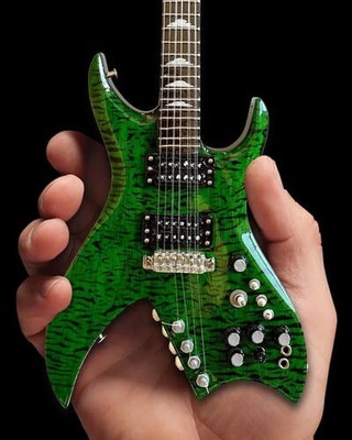 Axe Heaven Signature BC Rich Green Bitch Mini Guitar Replica Collectible SL-237
