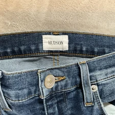 EUC WOMEN’S HUDSON STRAIGHT BLUE JEANS SIZE 28 WAIST COTTON LYOCELL 28 INCH