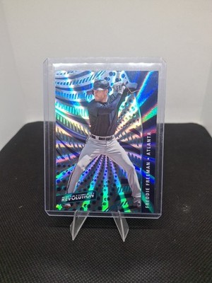 2021 Panini Chronicles Freddie Freeman Revolution Sunburst Parallel 1/50 Braves