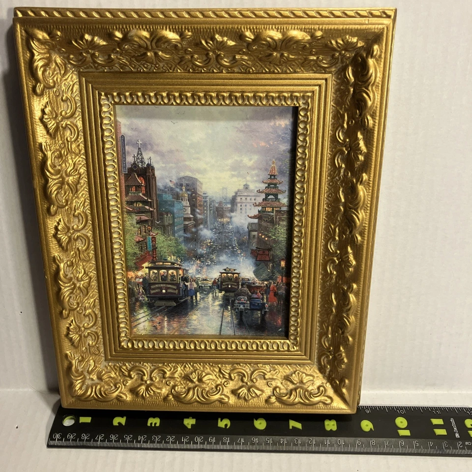 Thomas Kincaid “San Francisco A View Down California Street From Knob Hill” 9X11 Foto 2 de 4