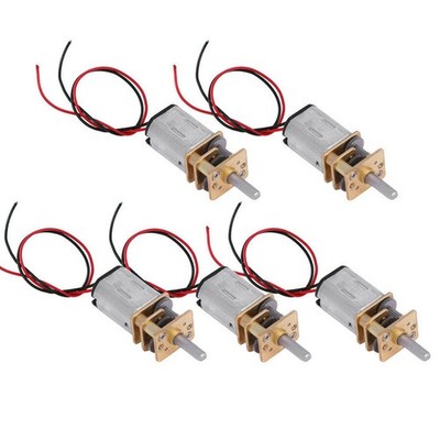 5Pack Mini N20 Gear Motor 36-108rpm DC 3V-9V Slow Speed Motor DIY Toy Gearbox