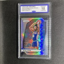 2024-25 Panini Prizm Legends Julius Erving Silver Prizm #292 Philadelphia 76ers