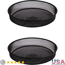 Heavy Duty Bird Feeder Tray Round Steel Mesh Seed Feeding Station Wild Birds New