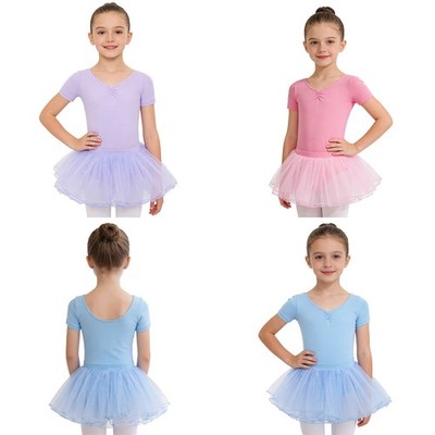 Girls Tutu Skirt Training Dancewear Tulle Ballet Leotard Competition Toddler