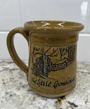 The Little Loomhouse Pottery Rowe Coffee Cup Mug Brown Handmade Ceramic 14 Oz
