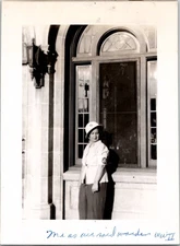 WW2 Air Raid Warden Beautiful Woman Snapshot Militaria 1940s Vintage Photo