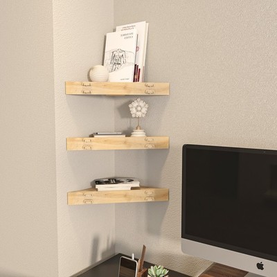 Decorotika Edis 3-Pcs Corner Wall Shelf