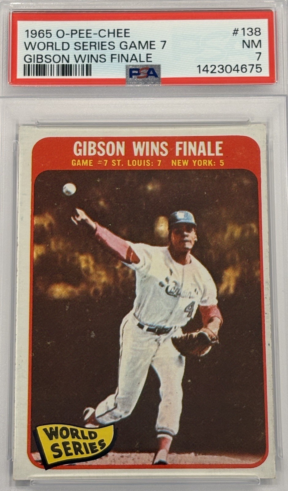 World Series Game 7 #138 (Baseball Cards 1965 O Pee Chee) — is it worth grading?