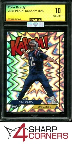 2018 PANINI KABOOM! #26 TOM BRADY 4SC ELITE SILVER DIAMOND MBA 10