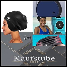 Schwimmkappe Silikon, unisex, extra groß, Haar- und Ohrenschutz, Badehaube