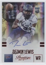 2015 Panini Prestige Rookie Extra Points Red Signatures Dezmin Lewis Auto 0v1
