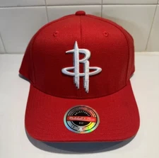 Houston Rockets NBA Basketball Red Ball Cap Hat  Mitchell & Ness Adj Snapback