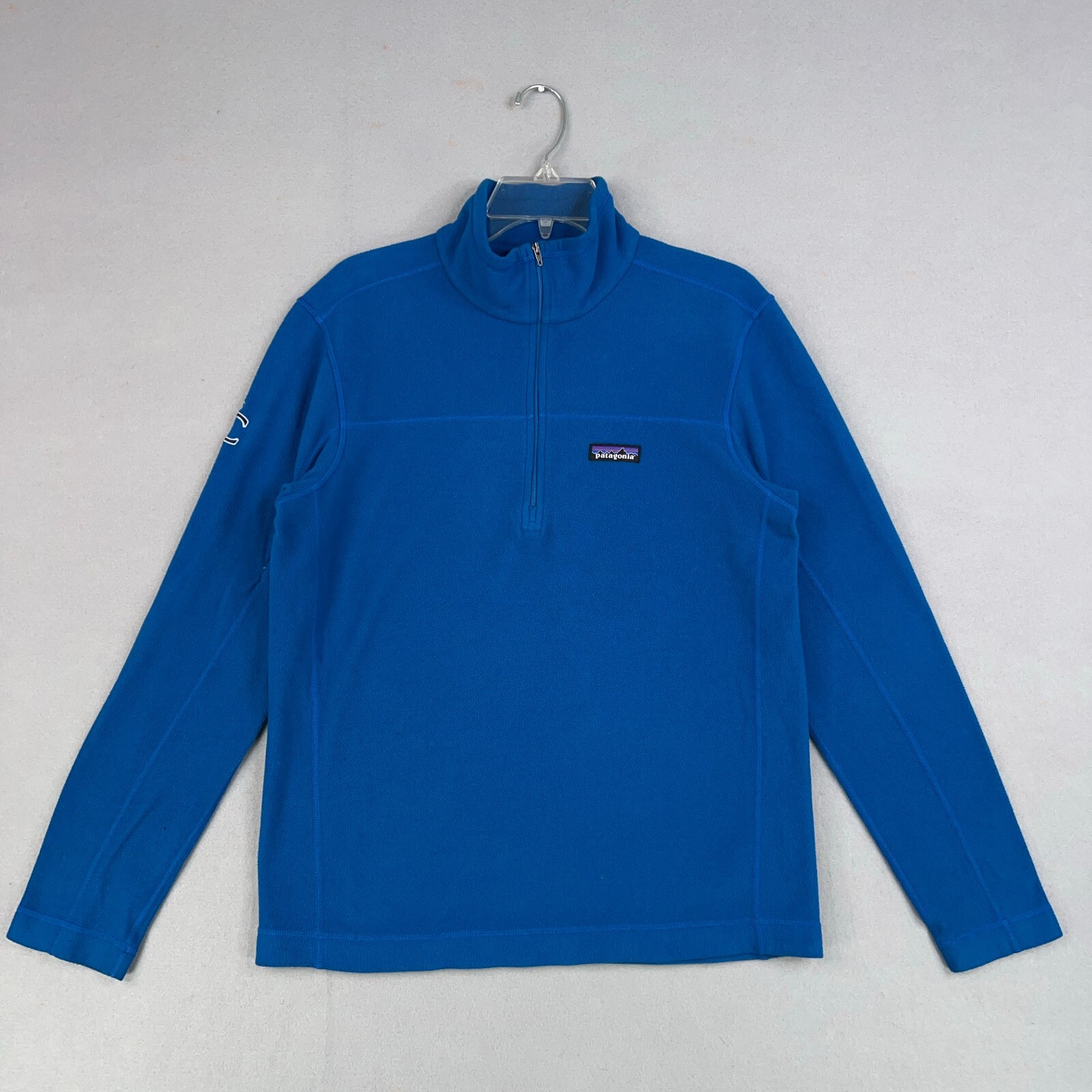 Patagonia Sweater Mens Small Blue Micro D Fleece Pullover Warm Comfort Hike Gorp