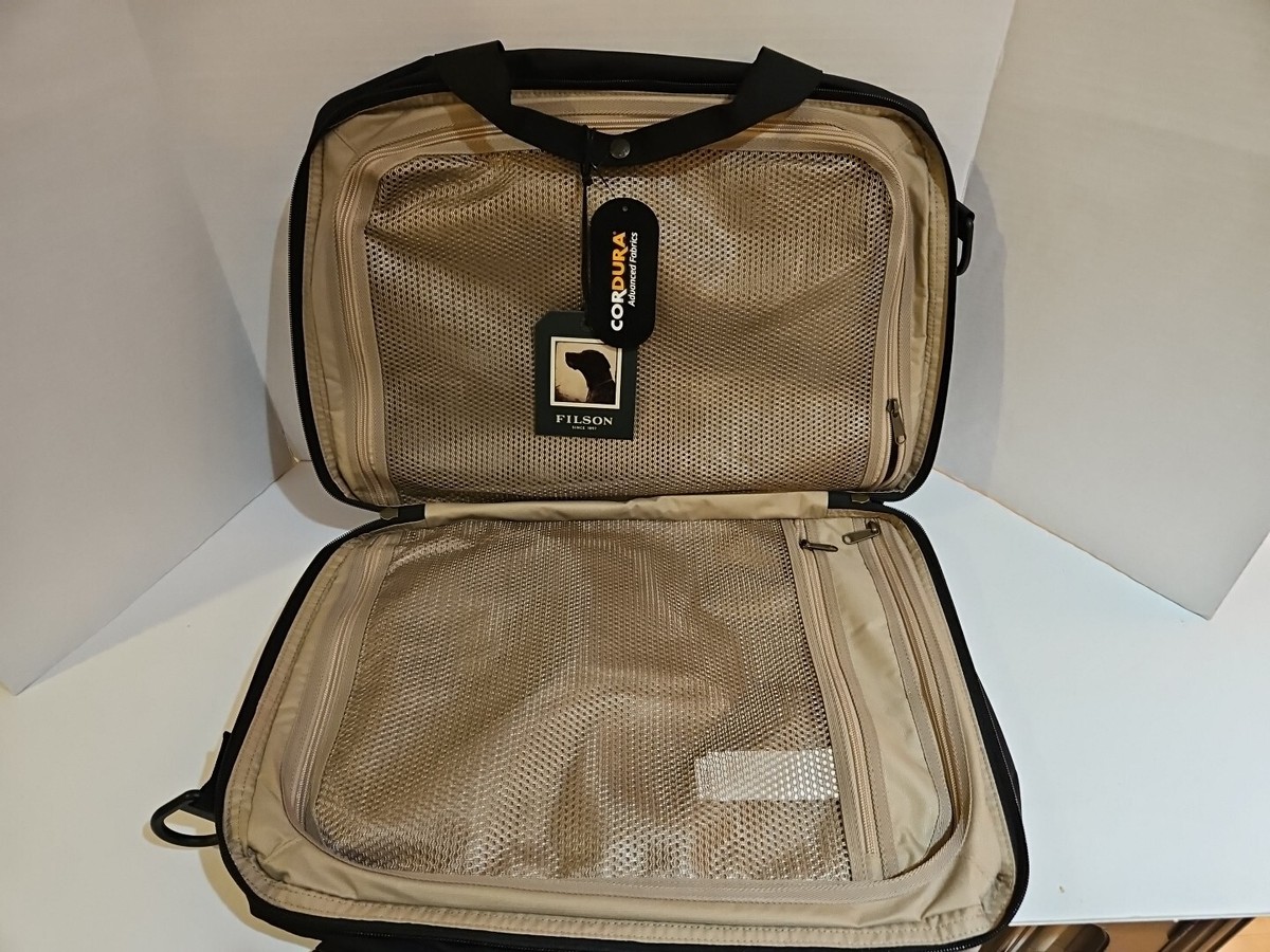 Filson Surveyor Pullman Pack Waxed Nylon Canvas. Service Green
