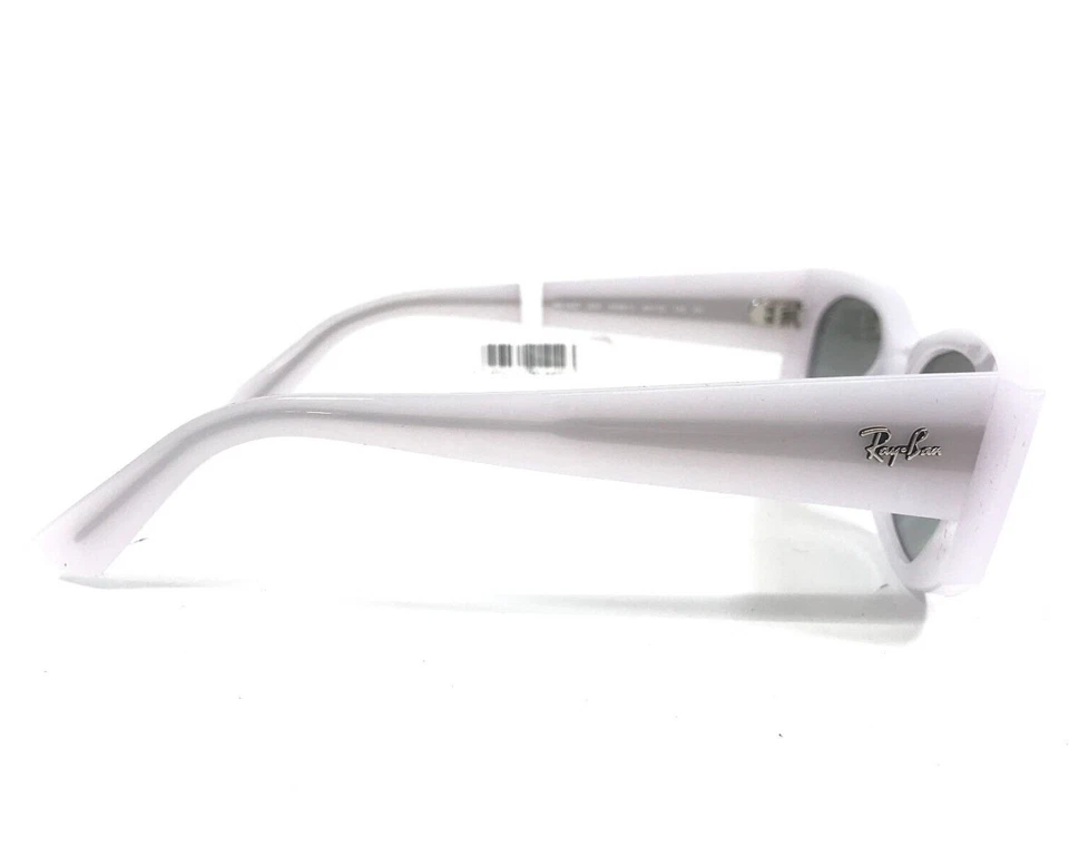 Gafas de sol Ray-Ban RB4427 KAT 6759/11 pulidas blancas púrpura con lentes gris oscuro Foto 3 de 4