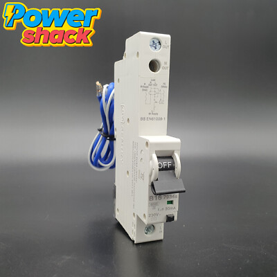 MK Sentry 16 AMP RCBO 30 mA einpoliges Einzelmodul B16 07934s MK RCBO 7934s