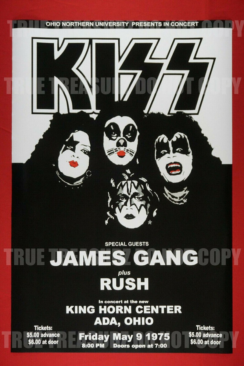 Kiss Rock Band Concert Gene Simmons Paul Stanley Criss Ace Poster