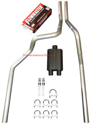 Mandrel Bent Dual Exhaust w/ Flowmaster Muffler Super 44 Fits 06-08 Dodge Ram