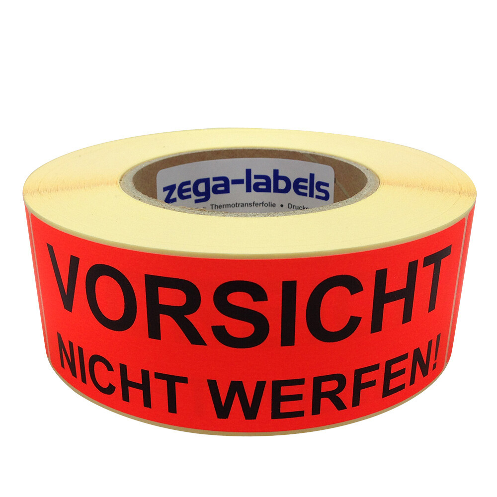 PROLAC - 1000x „VORSICHT GLAS Warnhinweis Aufkleber (Warnaufkleber
