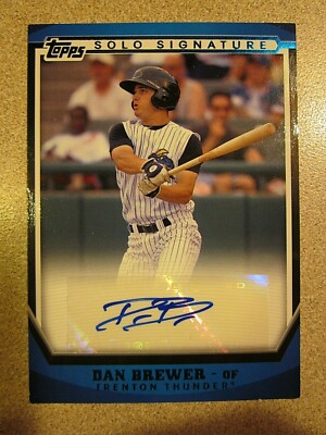 2011 TOPPS PRO DEBUT SOLO SIGNATURE BLUE #SSA-DB DAN BREWER AUTO SIGNED 155/199