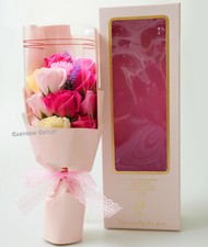 Pink Scented Soap Rose Bouquet W/ Gift Box Birthday Gift Valentine Gift 2024