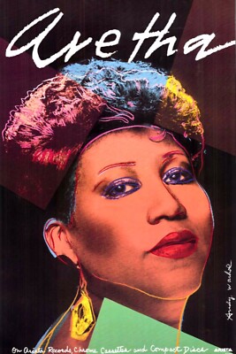 Aretha Franklin 1960s Pop Art Warhol Rendition Poster Giclée New UV Print Rare