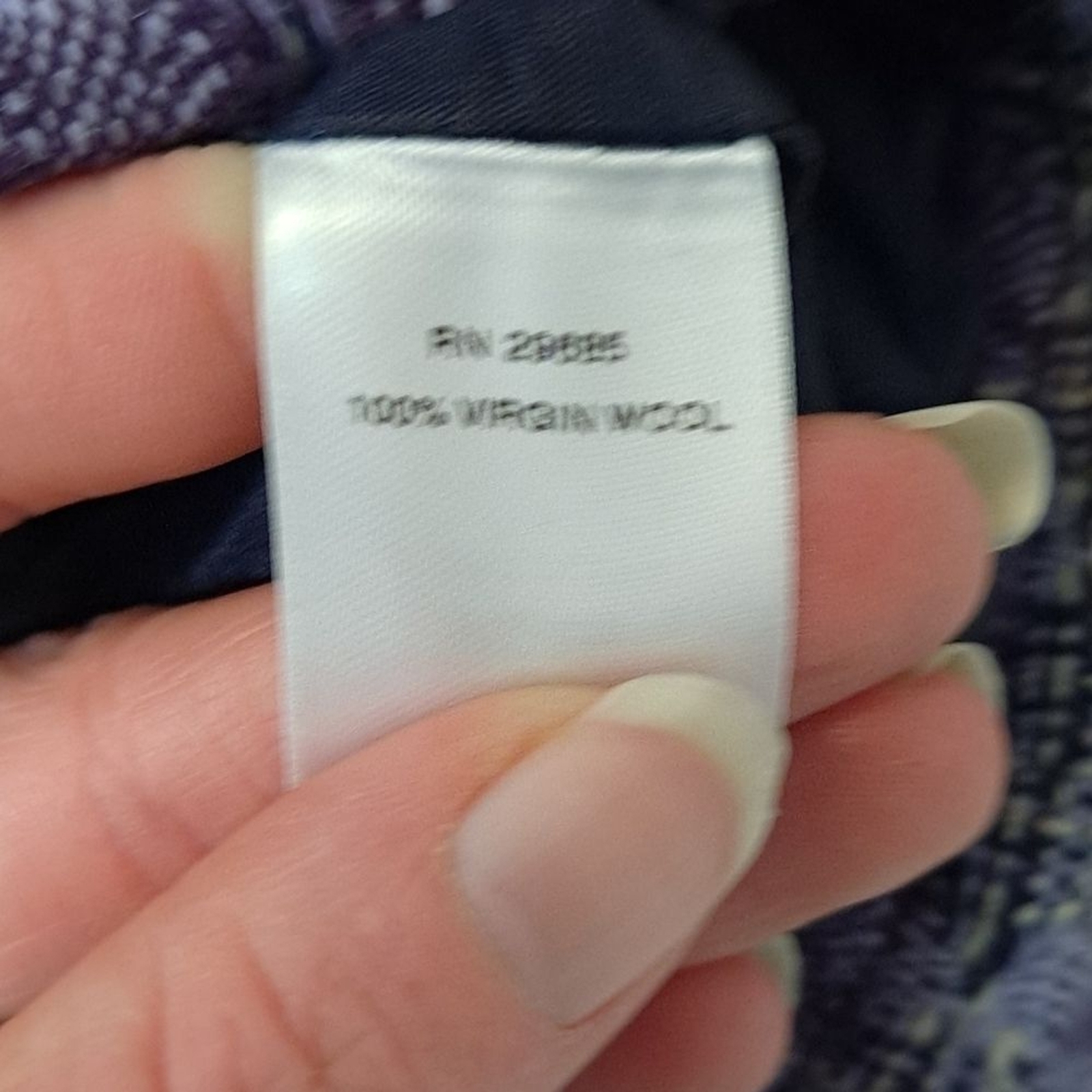 Pendleton Purple Plaid Button Front Academia 100%… - image 10