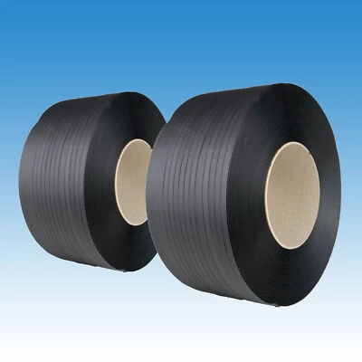 VEXXOS 2 Rollen PP-Umreifungsband 12 mm x 0,55 mm, 3000 m, Kern 200 mm PP-Band