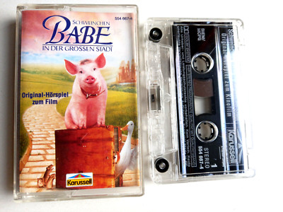 MC Schweinchen Babe in der gr. Stadt-Original Hörspielkassette z. Film, Karussel