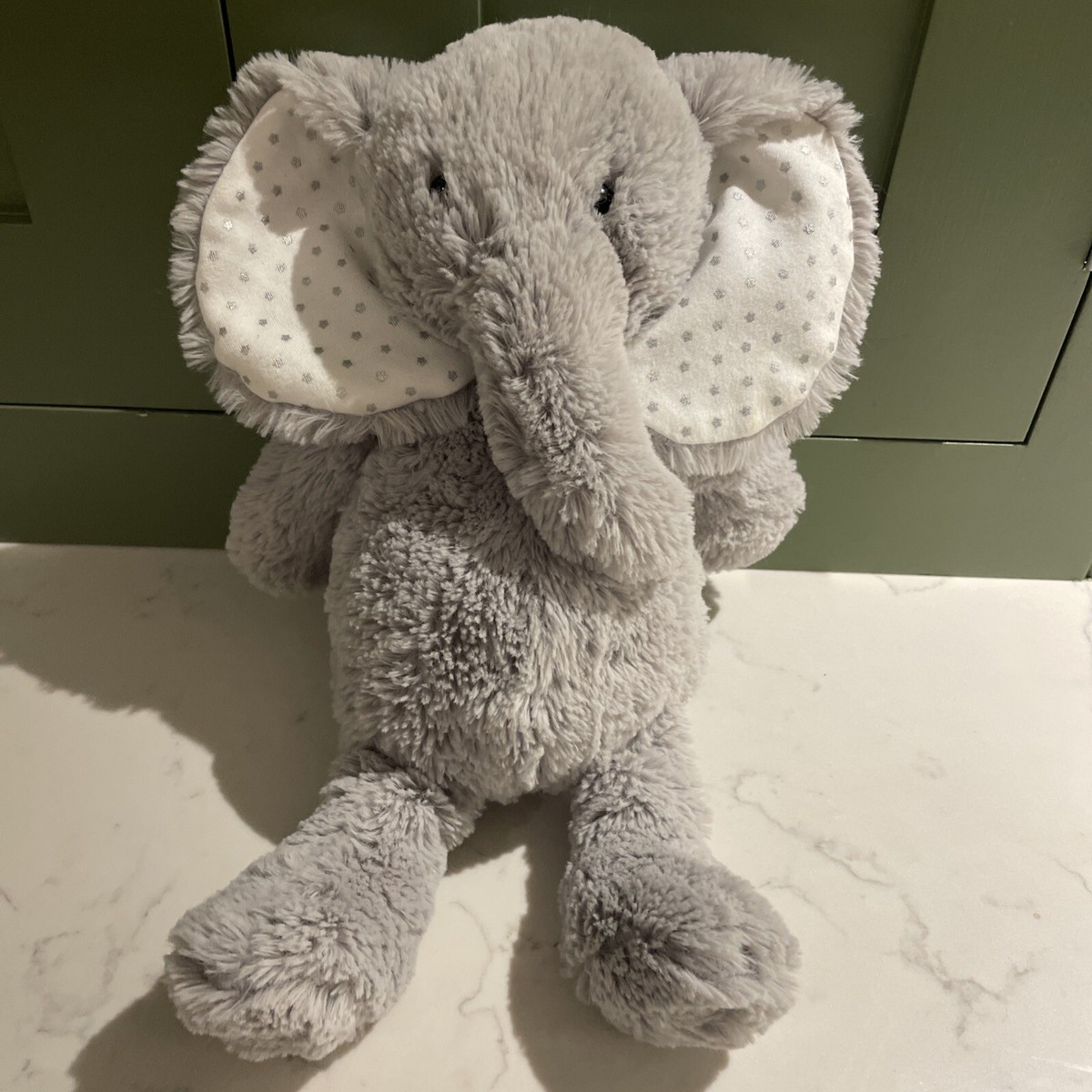 MY 1ST YEARS MADE WITH LOVE GREY ELEPHANT STAR EARS 14” SOFT PLUSH HUG TOY