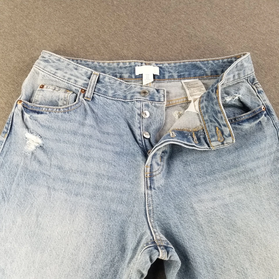 H & M Jean Women's Size 14 Blue Light Wash Wide Leg Stylish - Image 2 of 4