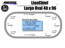 LIONEL FASTRACK LIONCHIEF 48x96 LARGE OVAL LAYOUT terminal 4x8 track train NEW