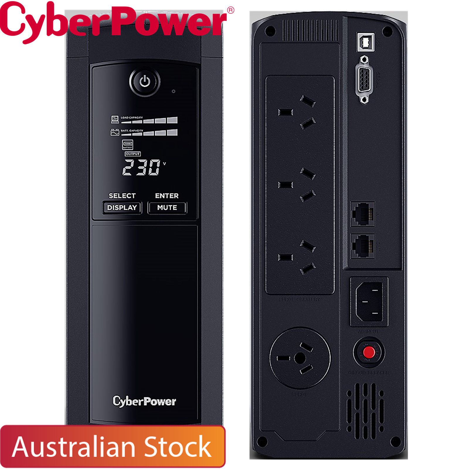 Power Shield 1600VA Defender Series UPS. Inc 2 x 12V 9ah Battery