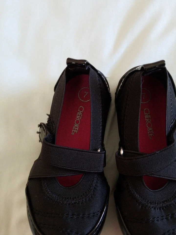 Cherokee Niño Niña Negra Deportiva Mary Jane Talla 7 Foto 4 de 4