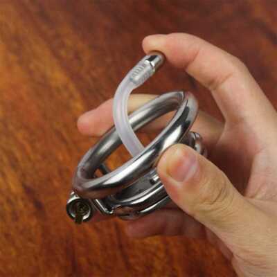Edelstahl Peniskäfig Flat Cage Mit/ohne Silikon/Metall Tube Männer Chastity Cage