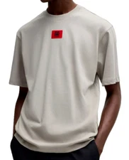 HUGO BOSS MENS T SHIRT GRAY DRAMBOK RB 50530039035