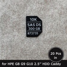 20pcs of 872735 300GB SAS 10K HDD caddy label sticker for hpe G8 G9 2.5'' trays