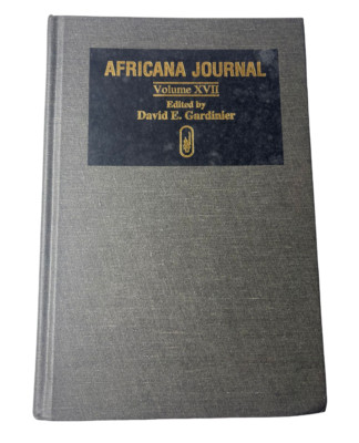 Africana Journal Band XVII Herausgegeben von David E. Gardinier