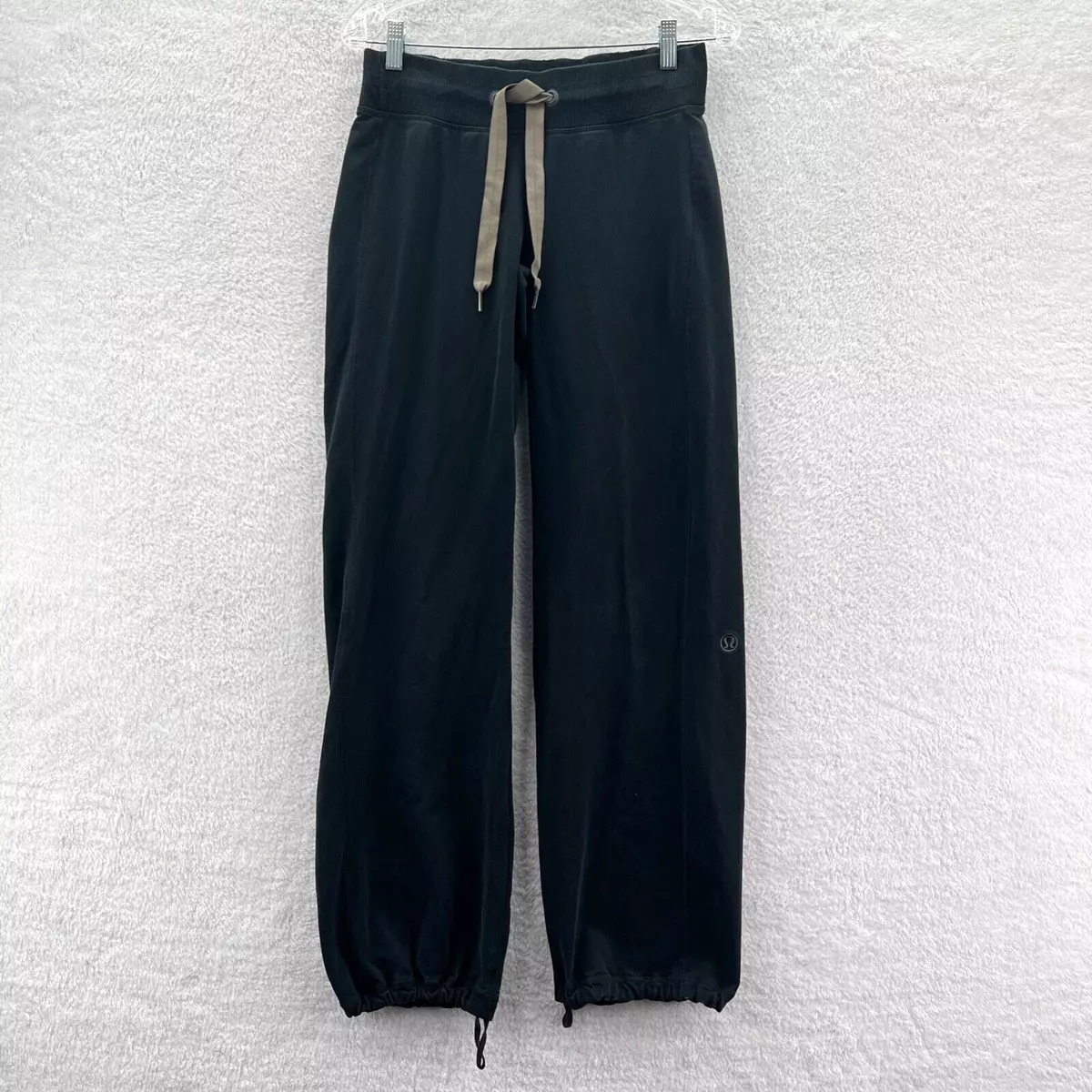 Lululemon Cinchable Cuff Jogger Sweatpants Womens 8 Black 28x32 Medium Hi  Rise