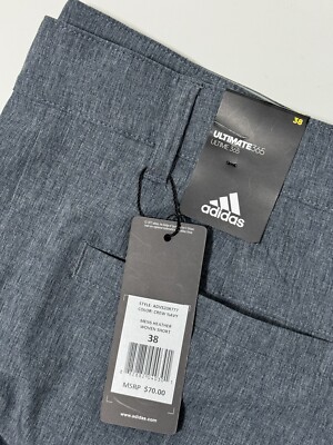 NWT Adidas Ultimate 365 Stretch Golf Shorts 38 Crew Navy Heather K1 Mens