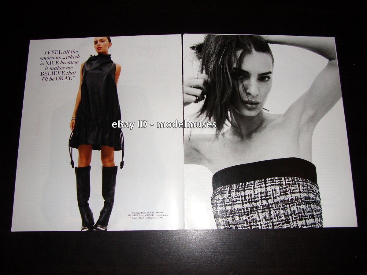 EMILY RATAJKOWSKI 14-Page Article Cover HARPER'S BAZAAR US