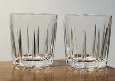 2 Royal Crystal Rock Novacento Double Old Fashion Crystal Whisky Glasses Retired