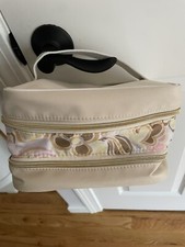Travel Cosmetic Makeup Bag Toiletry Hanging Zip Organizer Storage Case Pouch EUC