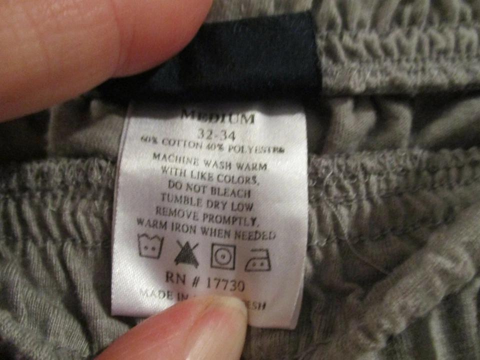 Cherokee Lounge sleep pants mens size M medium USED WORN gray 20-Y - Image 4 of 4