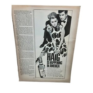 1967 Haig Scotch Original Print Ad Vintage