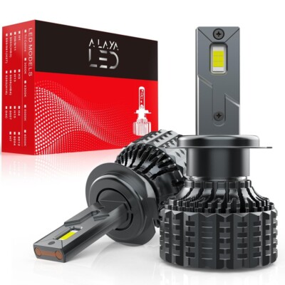 ALAYALED H7 LED Headlight Bulbs High Low Beam 120W 30,000LM CANBUS ERROR FREE