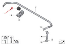 NEW BMW X7 G07 REAR STABILIZER RUBBER MOUNTING 33556889560 ORIGINAL NO🇺🇸DUTIES