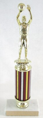 Grapevine Parks & Rec TX 12-1/8'' Male Figure 2002 Basketball Trophy, Marble Base