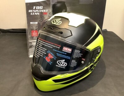 6D ATS-1 Motorradhelm X-SMALL schwarz fluo gelb Kohlefaser Integralhelm