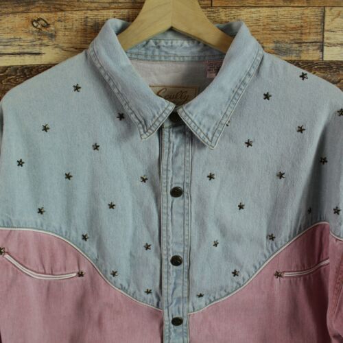 Scully Mens Western Button Shirt Size XL Long Sleeve - Picture 3 of 7